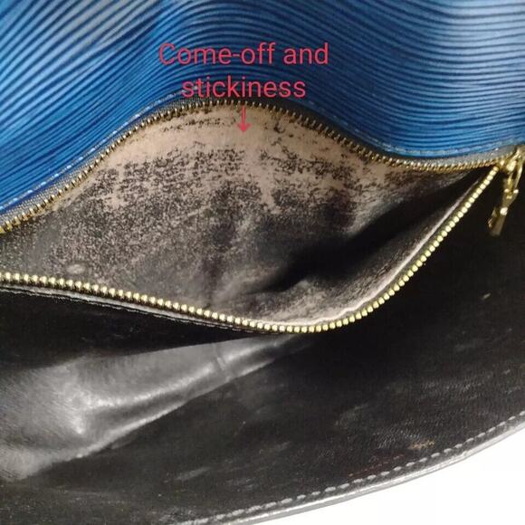 Louis Vuitton St Cloud Shoulder Crossbody Blue Leather 8905VI - Picture 8 of 9